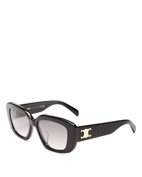 CELINE Triomphe Rectangular Sunglasses, 55mm